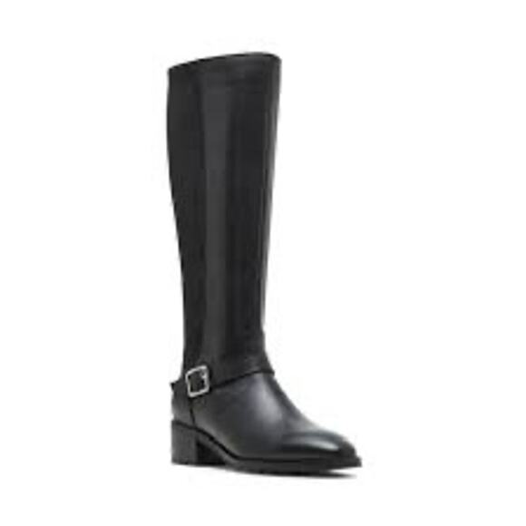 Blondo Sylvia Waterproof Black Leather Over-the-Knee Boots Women’s Size 9 - Picture 1 of 11